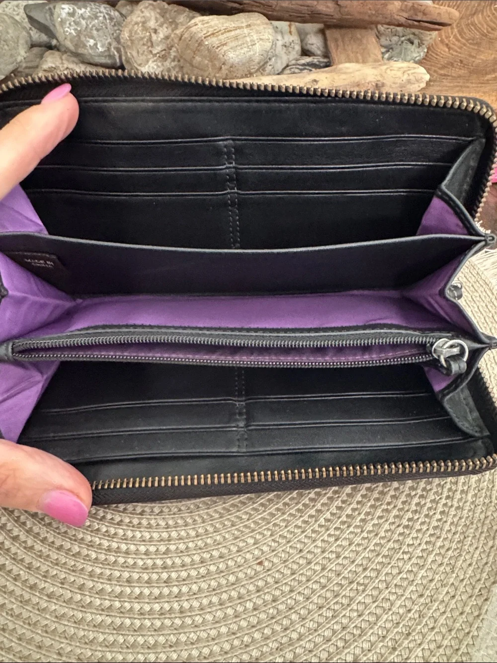 Coach patchwork zip